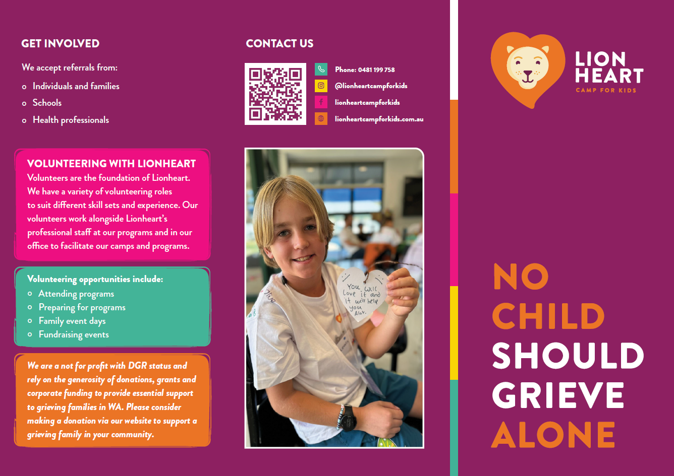 Lionheart Trifold Leaflet